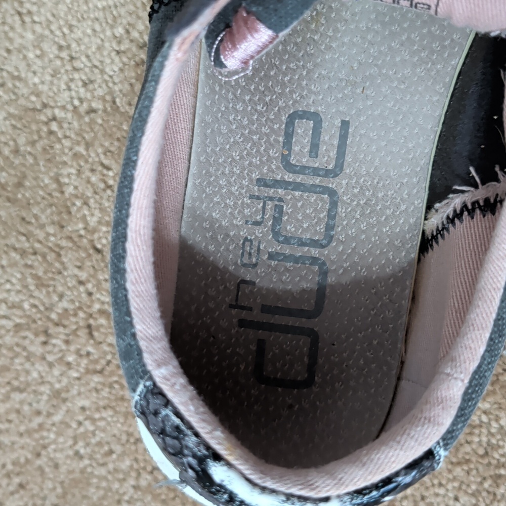 Hey Dude Women's Gray and Pink Shoes - Picture 2 of 5